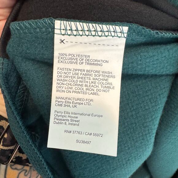 NWT PGA Tour 1/4‎ Zip Stretch Thermal Mens Medium Dark Teal Golf Dad Outdoor - Picture 10 of 10